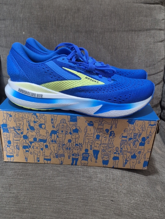 Brooks Other - Brooks Adrenaline GTS 24 Men’s 9 D Cobalt Neo Yellow Peacoat NIB